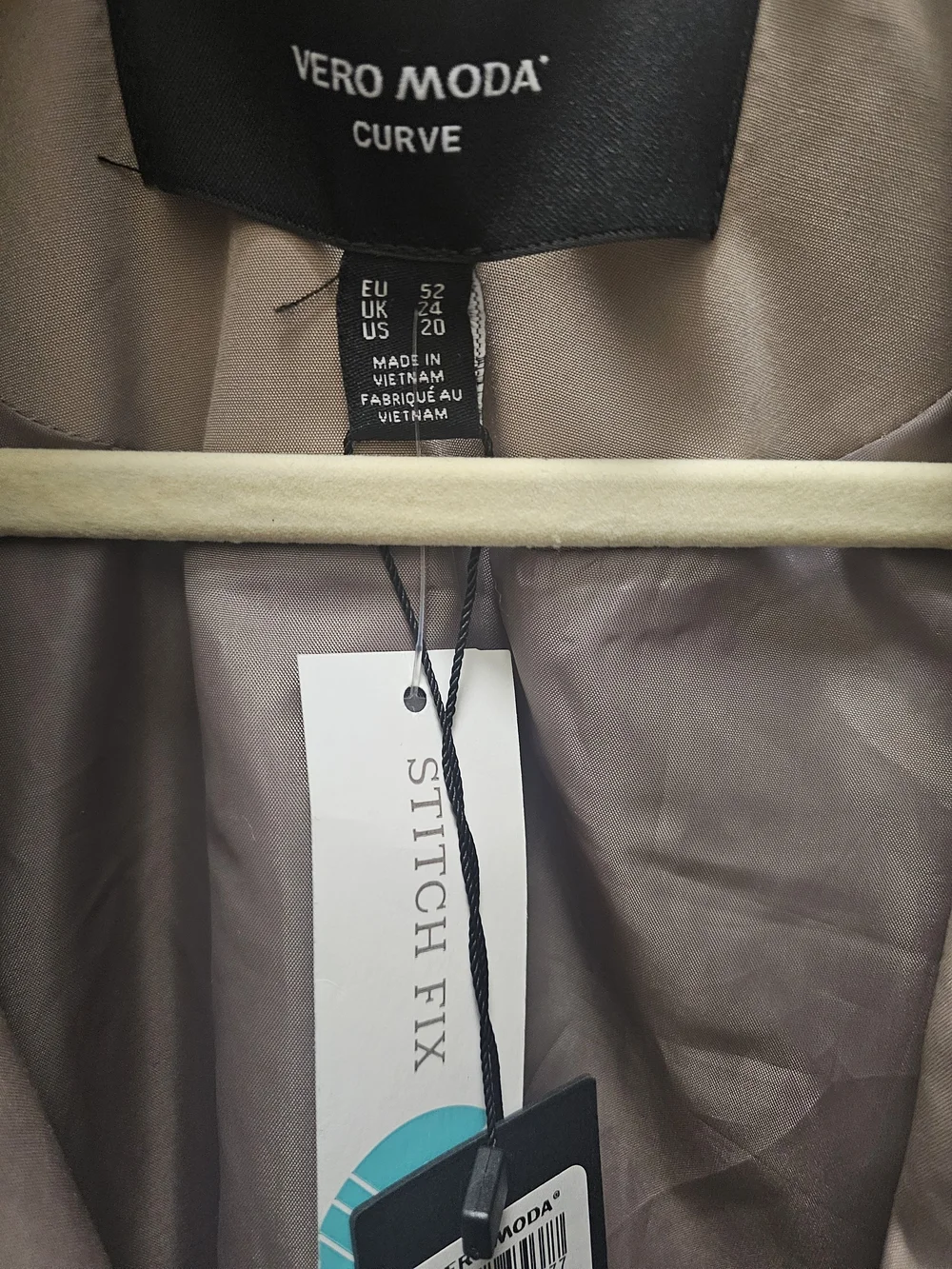 Vero Moda Beige/Taupe Long Trench Coat with Belt